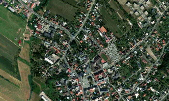 Jadrníčkova vila – letecký pohled