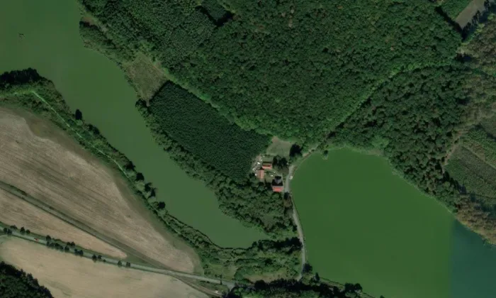 Jakubský mlýn – letecký pohled