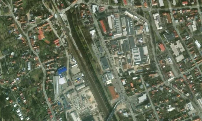 Ježkův most – letecký pohled