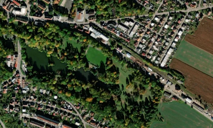 Jemnice – letecký pohled