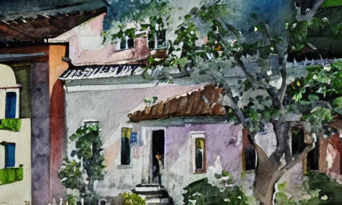 Jenčov – akvarel