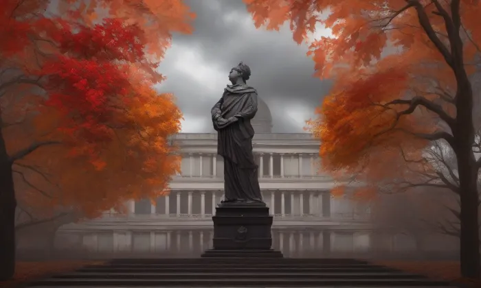 Jezdecká socha Jana Žižky z Trocnova – autumn