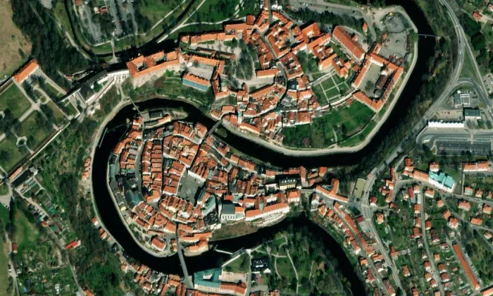 Jezuitské divadlo – letecký pohled