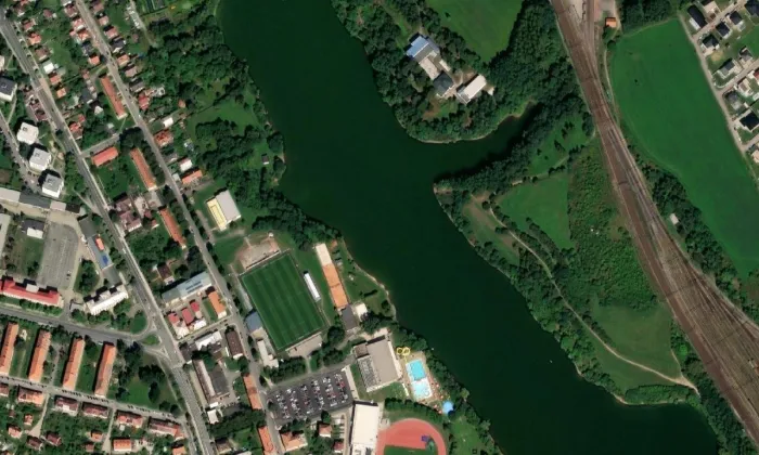 Jordán – letecký pohled