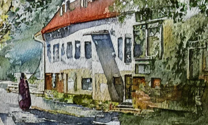 Jurův kámen – akvarel