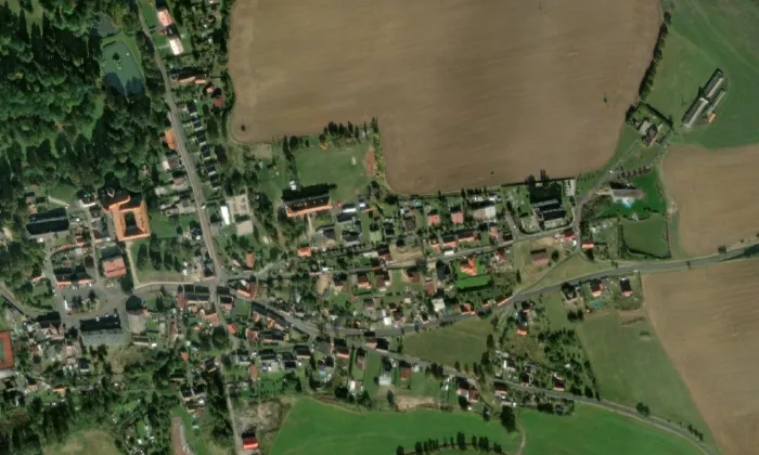 Křížová cesta (Chyše) – letecký pohled
