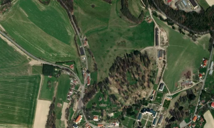 křížová cesta (Nové Hrady, okres Ústí nad Orlicí) – letecký pohled