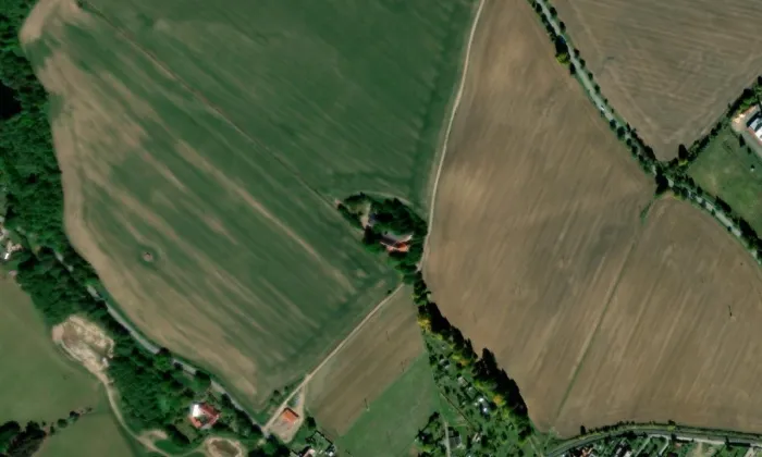 Křížová cesta (Slavonice) – letecký pohled