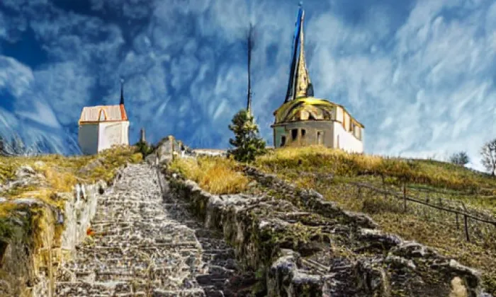 Křížová cesta na Svatém kopečku v Mikulově – autumn