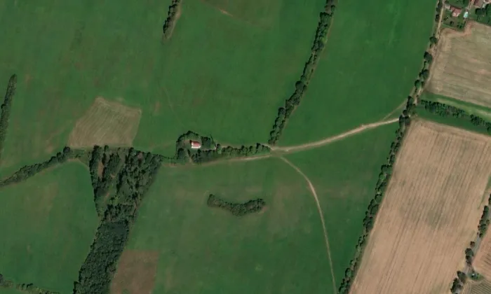 Křížová cesta u Jistebnice – letecký pohled