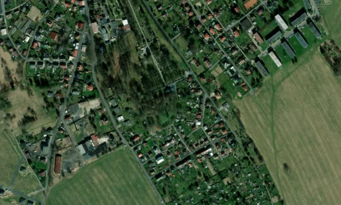 Křížová cesta ve Šluknově – letecký pohled