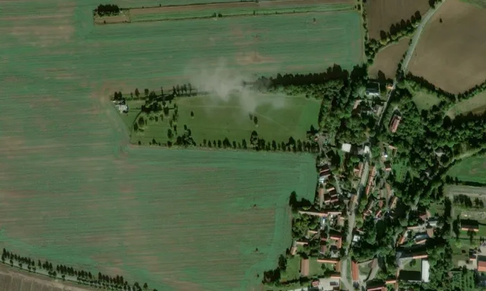 Křečhoř – letecký pohled