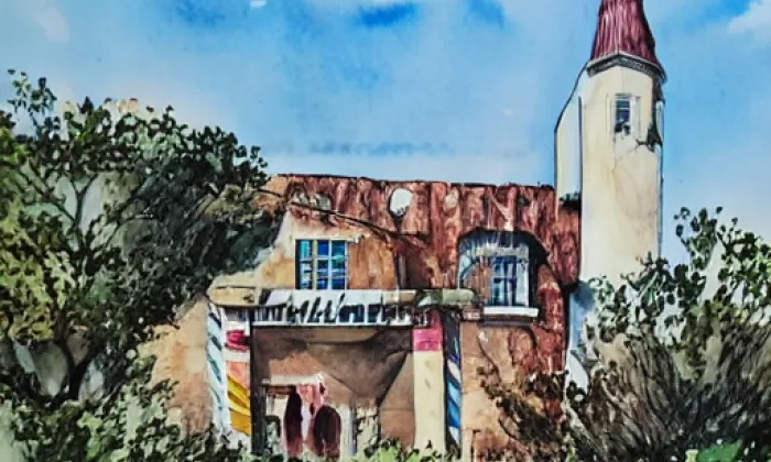 Křivoklát – akvarel