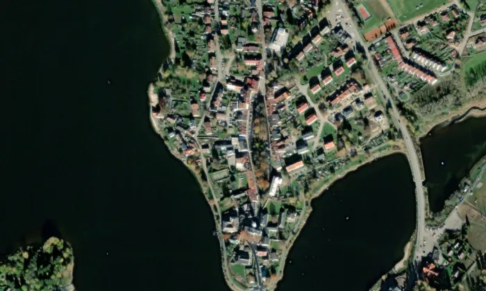 Kašna (Frymburk) – letecký pohled