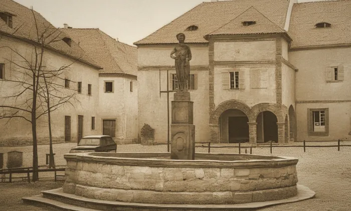 Kašna se sochou Spravedlnosti – historická rekonstrukce