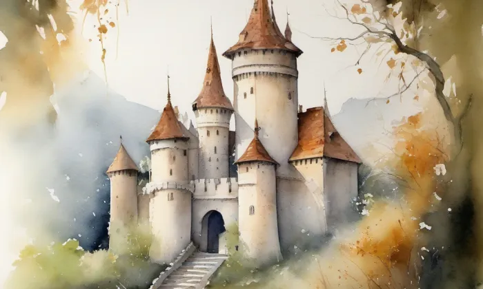 Kaceřov – akvarel
