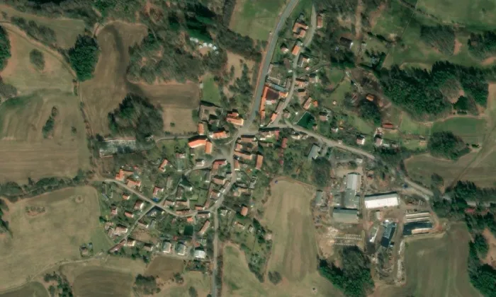 Kadov – letecký pohled