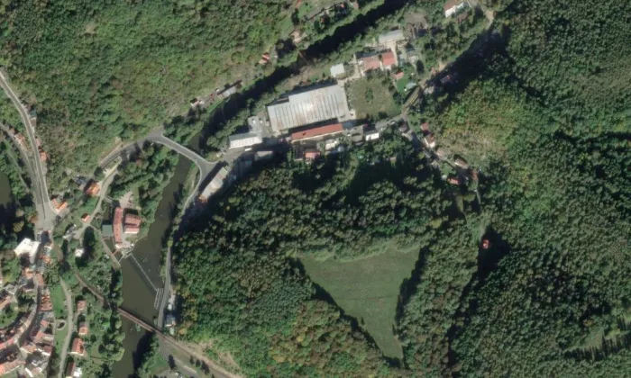 Kalcinační pec – letecký pohled