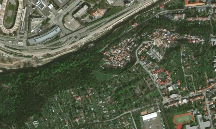 Kamenná kolonie – letecký pohled