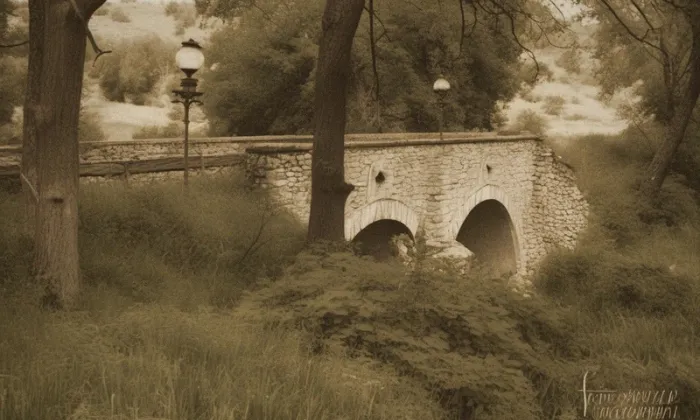 kamenný most přes Stropnici v Borovanech – historical