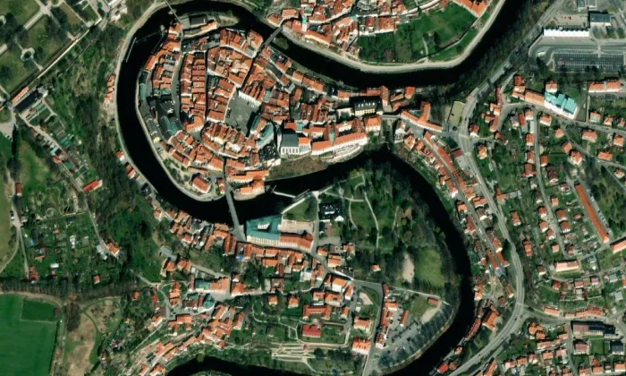 Kaplanka – letecký pohled