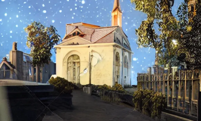 kaple Anděla Strážce (Čeradice) – noc