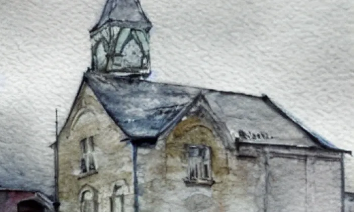 kaple Anděla Strážce (Lobendava) – akvarel