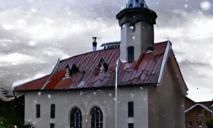kaple Nejsvětější Trojice (Červený Kostelec) – zima