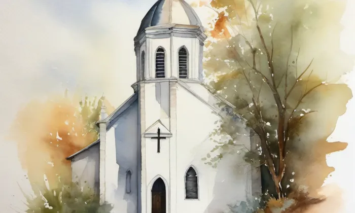 kaple Nejsvětější Trojice (Chlumec) – akvarel