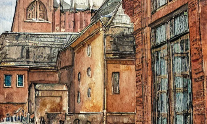 kaple Nejsvětější Trojice (Svítkov) – akvarel