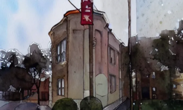 kaple Nejsvětější Trojice (Svor) – akvarel