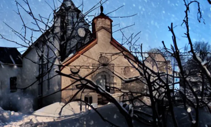 kaple Nejsvětějšího Srdce Ježíšova (Oblanov) – zima
