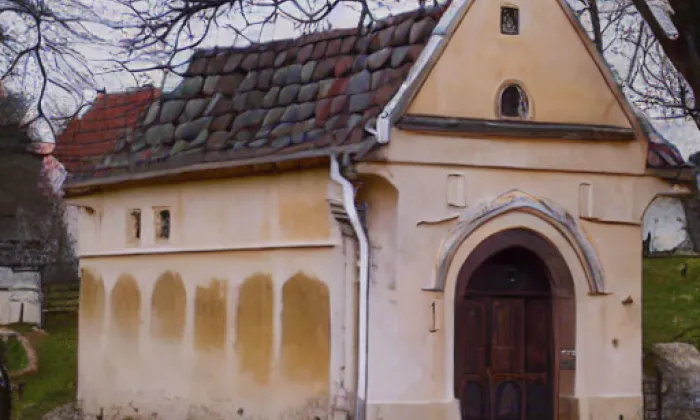 kaple Panny Marie (Dobruška) – akvarel