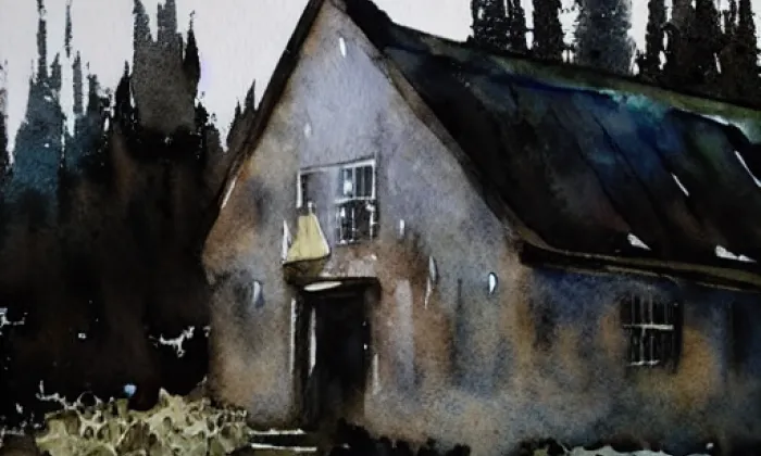 kaple Panny Marie (Suché Studánky) – akvarel