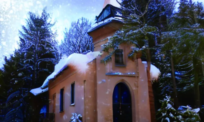 kaple Panny Marie (Tomášov) – zima