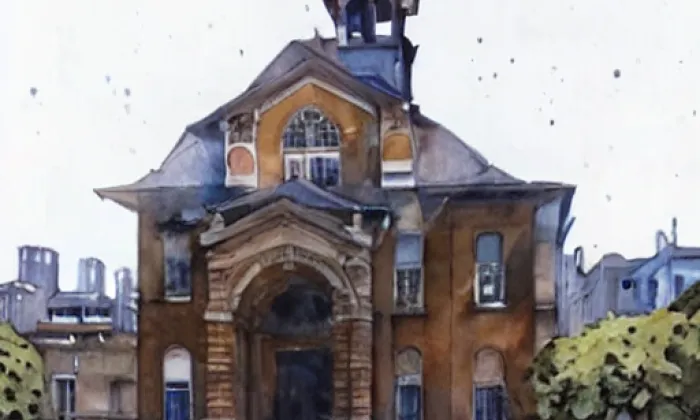 kaple Panny Marie Bolestné (Dvůr Králové nad Labem) – akvarel