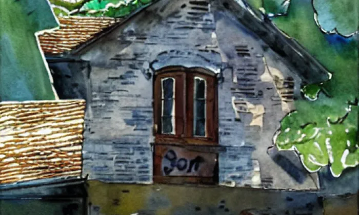 kaple Panny Marie Pomocné u štol – akvarel