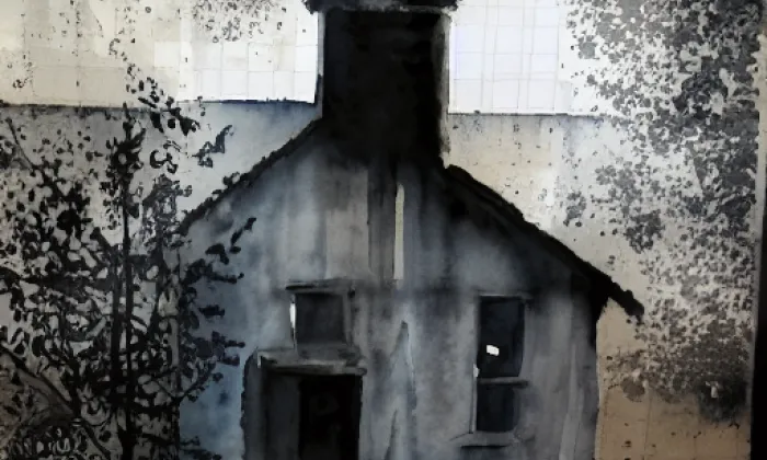 Kaple Panny Marie v Liščí – akvarel