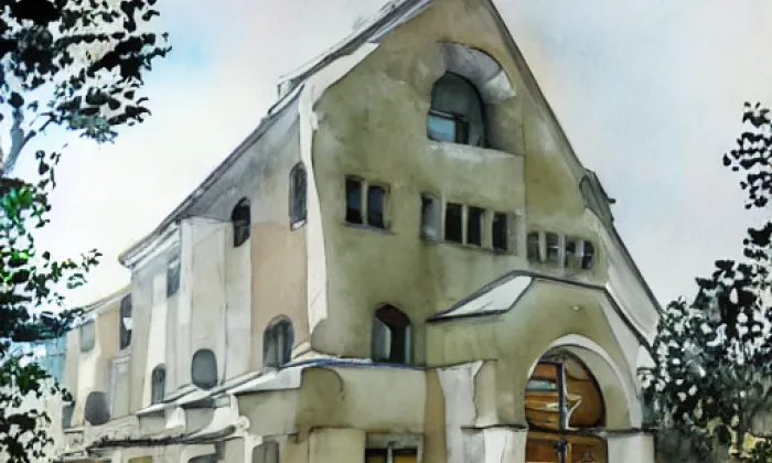 kaple Panny Marie v Pohořelicích – akvarel