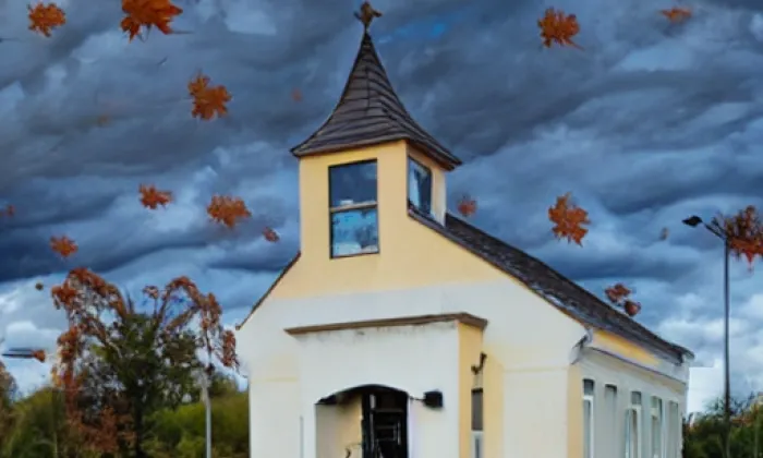 Kaple Povýšení svatého Kříže (Lovětín) – podzim
