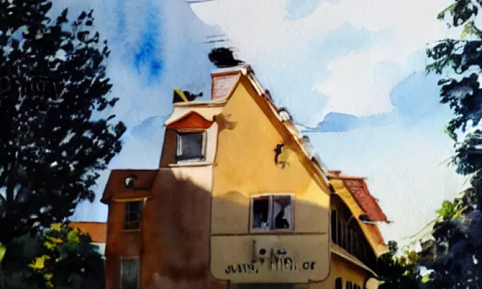 kaple Proměnění Páně v Rychnově nad Kněžnou – akvarel