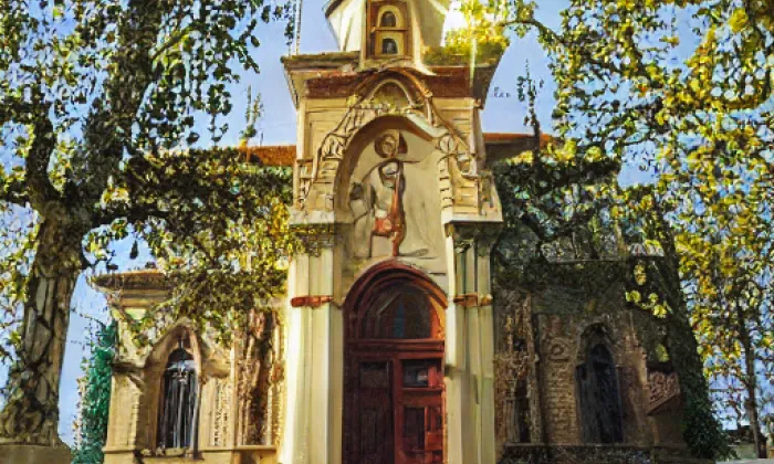 kaple se zvoničkou – iluminace