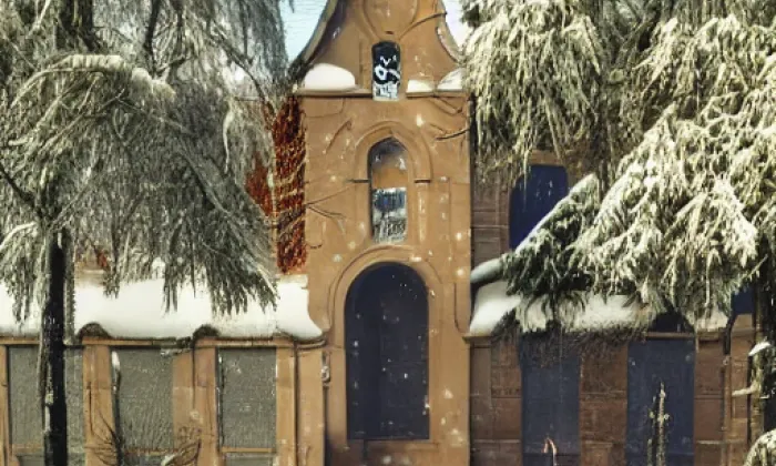 kaple se zvoničkou – winter