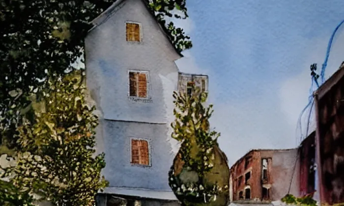 Kaple svaté Anny (Moravské Budějovice) – akvarel