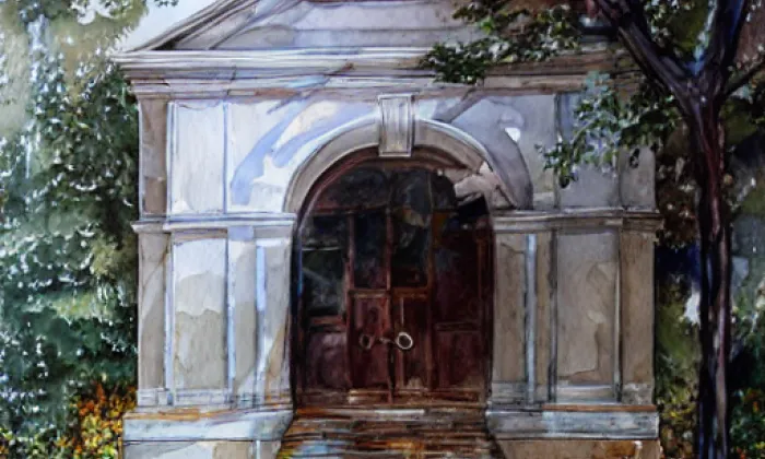 kaple svaté Anny (Pelhřimovy) – akvarel