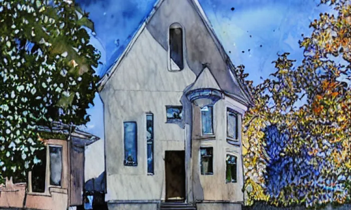 kaple svaté Barbory (Křižanov) – akvarel