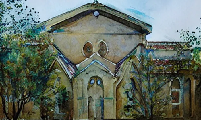 kaple svatého Archanděla Michaela – akvarel
