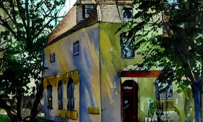 kaple svatého Diviše – akvarel
