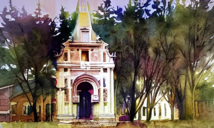 kaple Svatého Františka z Assisi (Špindlerův Mlýn) – akvarel