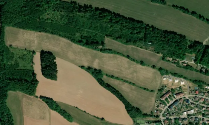 Kaple svatého Isidora – letecký pohled